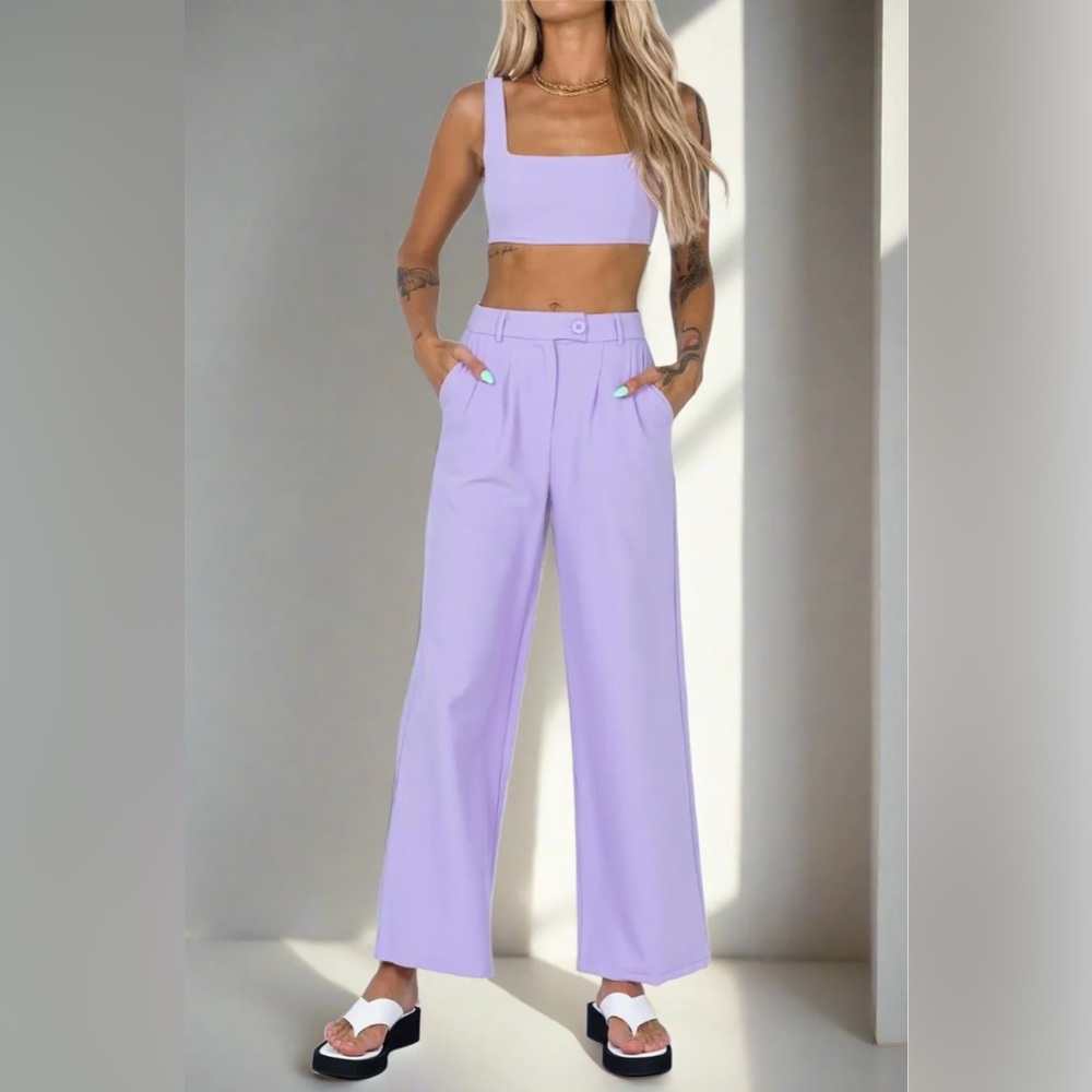 Lavender Women's Wide-Leg Pants